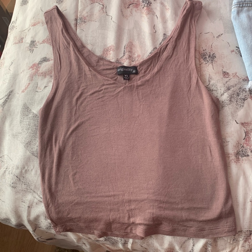 Brown lightweight tank top